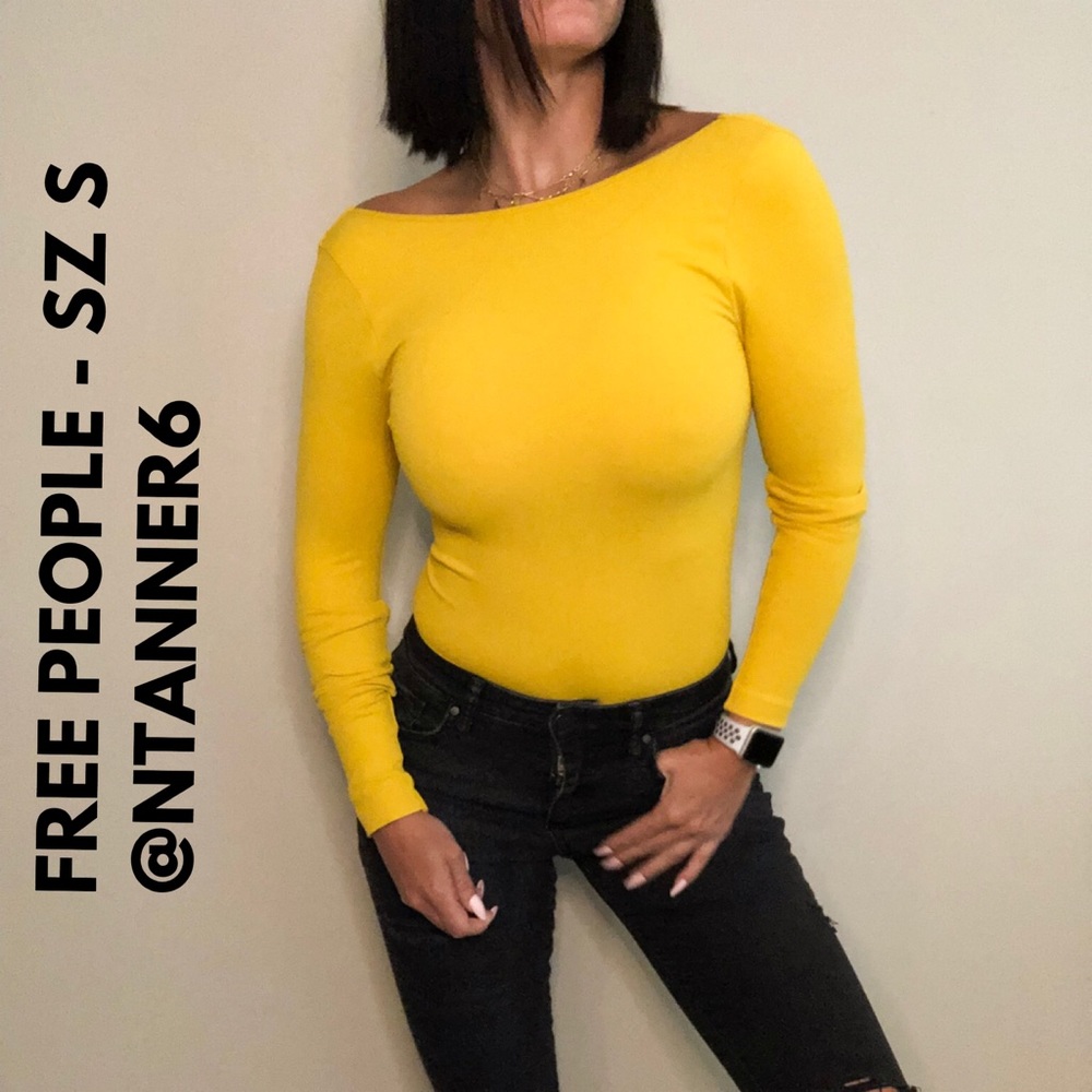 NWOT FREE PEOPLE- yellow body suit